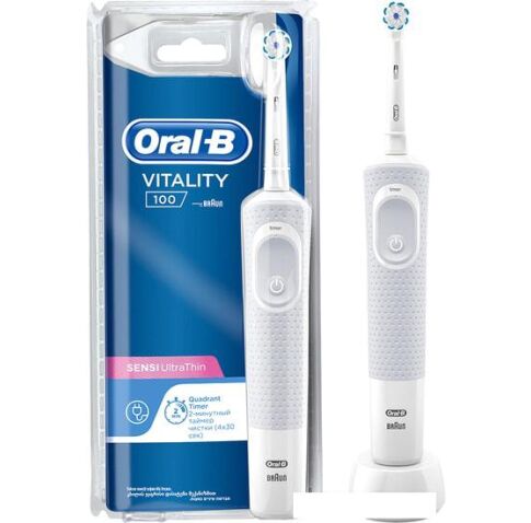 Электрическая зубная щетка Oral-B Vitality 100 Sensi White D100.413.1 (белый)