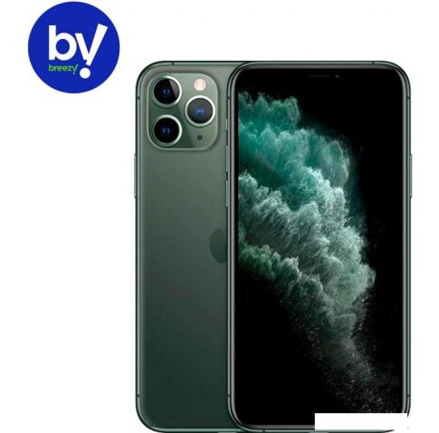 Смартфон Apple iPhone 11 Pro Max 64GB Воcстановленный by Breezy, грейд A (темно-зеленый)