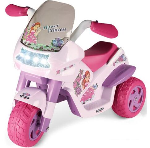 Электромотоцикл Peg Perego Flower Princess IGED0923 (белый/розовый)