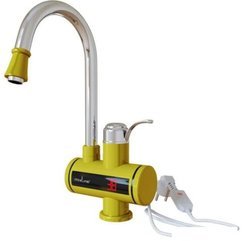 Проточный электрический водонагреватель-кран Mixline WH-003 (золото)