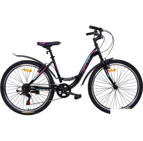 Велосипед Delta Butterfly 26 2607 (черный/розовый)