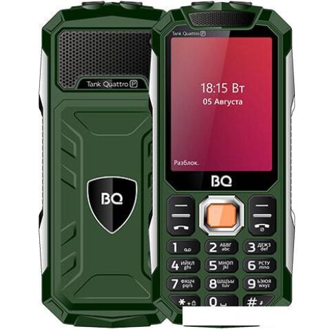 Мобильный телефон BQ-Mobile BQ-2817 Tank Quattro Power (зеленый)