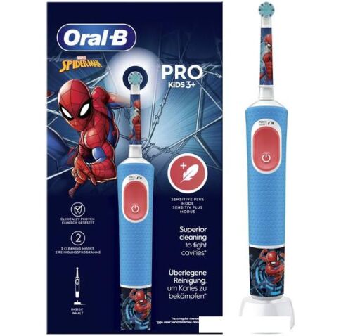 Электрическая зубная щетка Oral-B Vitality Pro 103 Kids Spiderman D103.413.2K