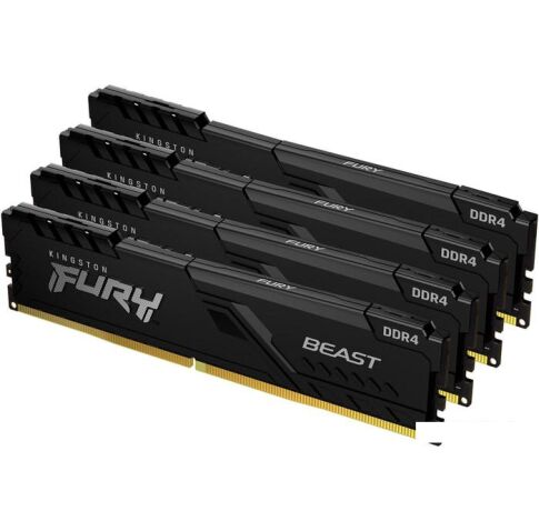 Оперативная память Kingston FURY Beast 4x32GB DDR4 PC4-28800 KF436C18BBK4/128