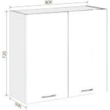 Шкаф навесной Кортекс-мебель Корнелия Лира ВШ80 (береза)