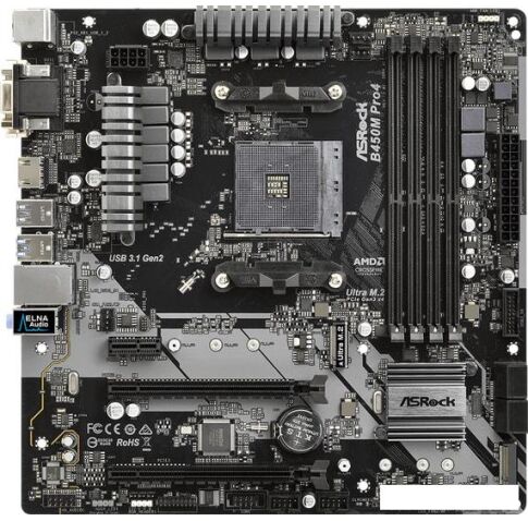 Материнская плата ASRock B450M Pro4