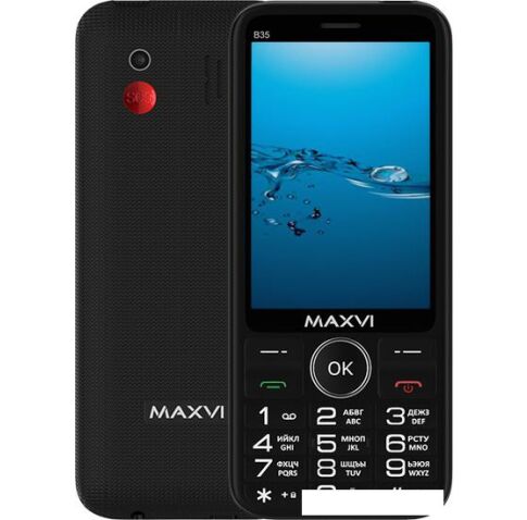 Кнопочный телефон Maxvi B35 (черный)