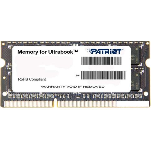 Оперативная память Patriot Memory for Ultrabook 4GB DDR3 SO-DIMM PC3-12800 (PSD34G1600L2S)