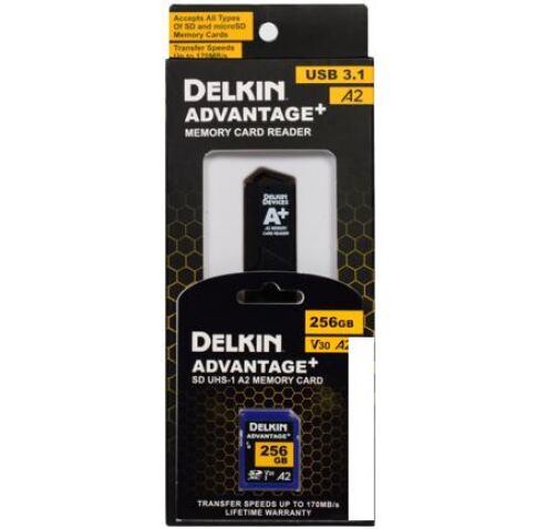 Карта памяти Delkin Devices Advantage+ SD Reader and Card Bundle SDXC 256GB