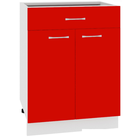 Шкаф напольный Кортекс-мебель Корнелия Мара НШ60р1ш без столешницы (красный)