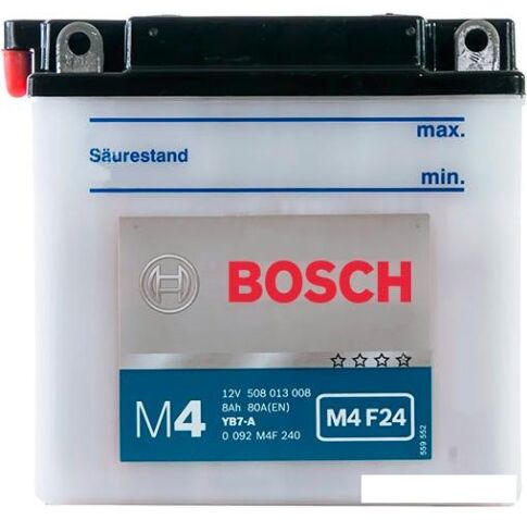 Мотоциклетный аккумулятор Bosch M4 YB7-A 508 013 008 (8 А·ч)