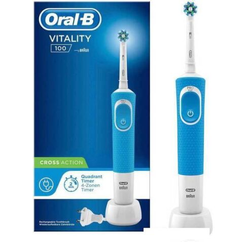 Электрическая зубная щетка Braun Oral-B Vitality 100 Cross Action D100.413.1 (голубой)