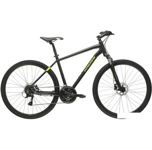 Велосипед Kross Evado 4.0 M/19" 2024 (черный/зеленый матовый)
