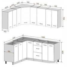 Готовая кухня Кортекс-мебель Корнелия Лира 1.5x1.9 без столешницы (капучино/оникс)