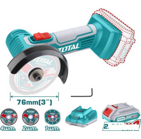 Угловая шлифмашина Total TAGLI76017 (с 1-им АКБ)