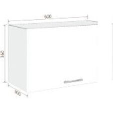 Шкаф навесной Кортекс-мебель Корнелия Лира ВШГ60-1г-360 (капучино)