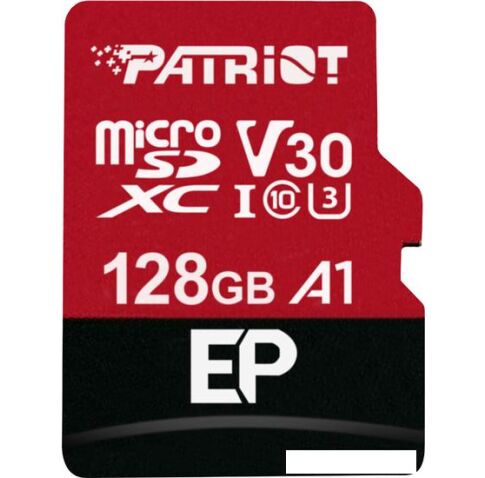 Карта памяти Patriot microSDXC EP Series PEF128GEP31MCX 128GB (с адаптером)