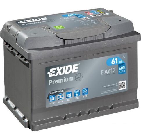 Автомобильный аккумулятор Exide Premium EA612 (61 А·ч)