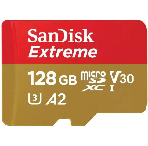 Карта памяти SanDisk Extreme SDSQXAA-128G-GN6GN microSDXC 128GB