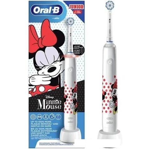 Электрическая зубная щетка Oral-B Pro 3 Junior Sensi Minnie Mouse D505.523.2K