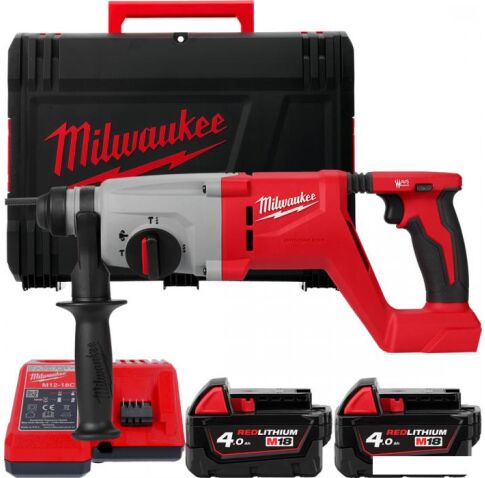 Перфоратор Milwaukee M18 M18BLHACD26-402X 4933492480 (с 2-мя АКБ, кейс)