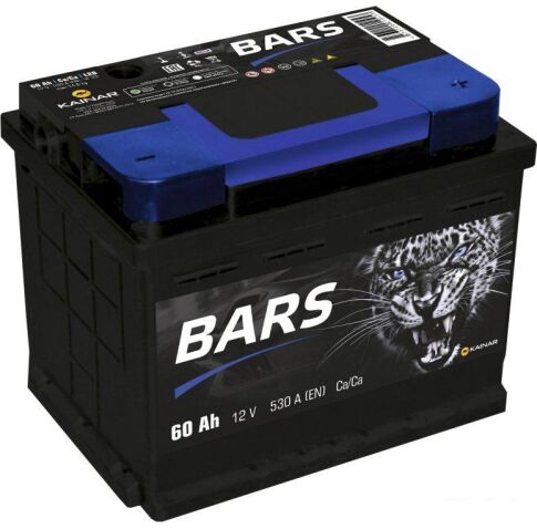 Автомобильный аккумулятор BARS 6CT-60 АПЗ о.п. L2B (60 А·ч)