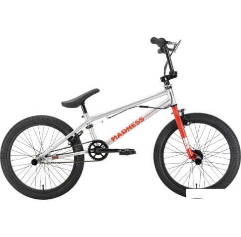 Велосипед Stark Madness BMX 2 2022 (серебристый/оранжевый)