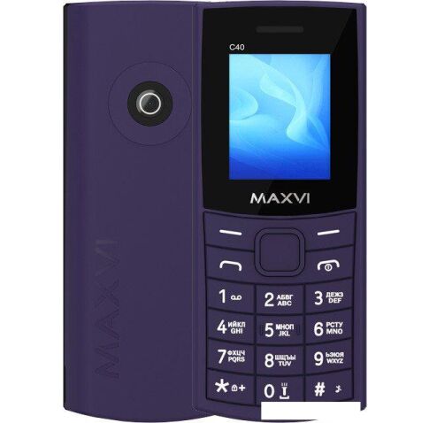 Кнопочный телефон Maxvi C40 (фиолетовый)