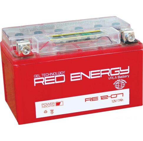 Мотоциклетный аккумулятор Red Energy 1207 (YTX7A-BS) (7 А·ч)