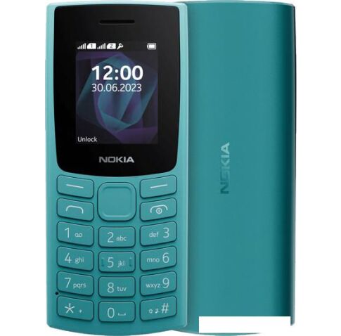 Кнопочный телефон Nokia 105 (2023) Dual SIM TA-1557 (бирюзовый)