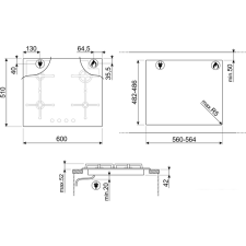 Варочная панель Smeg PV864PO