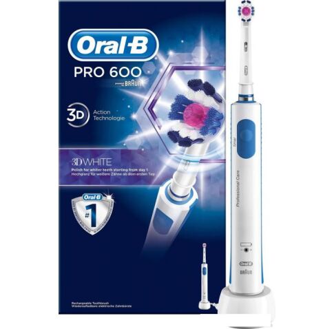 Электрическая зубная щетка Oral-B Pro 600 3D White D16.513