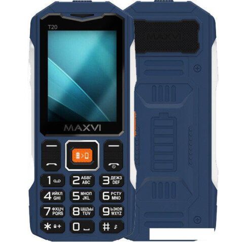 Кнопочный телефон Maxvi T20 (синий)