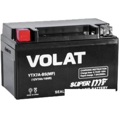 Мотоциклетный аккумулятор VOLAT YTX7A-BS (7 А·ч)