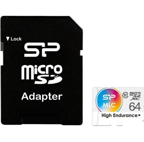 Карта памяти Silicon-Power High Endurance microSDXC SP064GBSTXIU3V10SP 64GB (с адаптером)