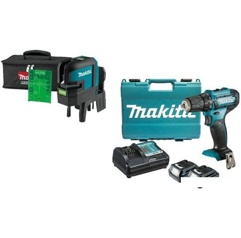 Makita SK106GDZA1 (лазерный уровень, шуруповерт, 2 АКБ, кейс)