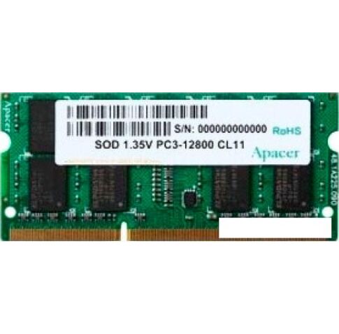 Оперативная память Apacer 4GB DDR3 SO-DIMM PC3-12800 (DV.04G2K.KAM)