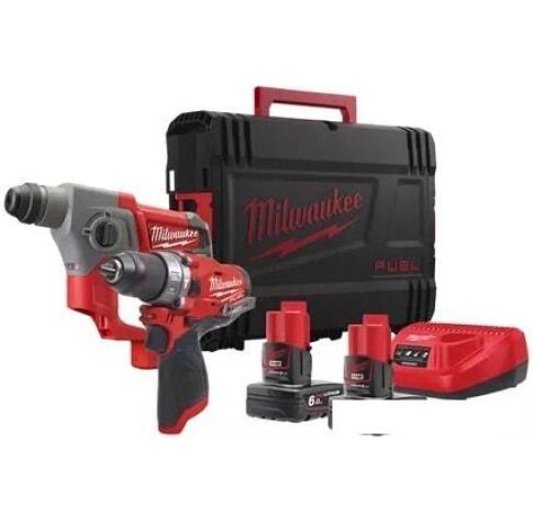 Набор электроинструментов Milwaukee M12 FPP2B-402X (с 2-мя АКБ, кейс, перфоратор) 4933459813